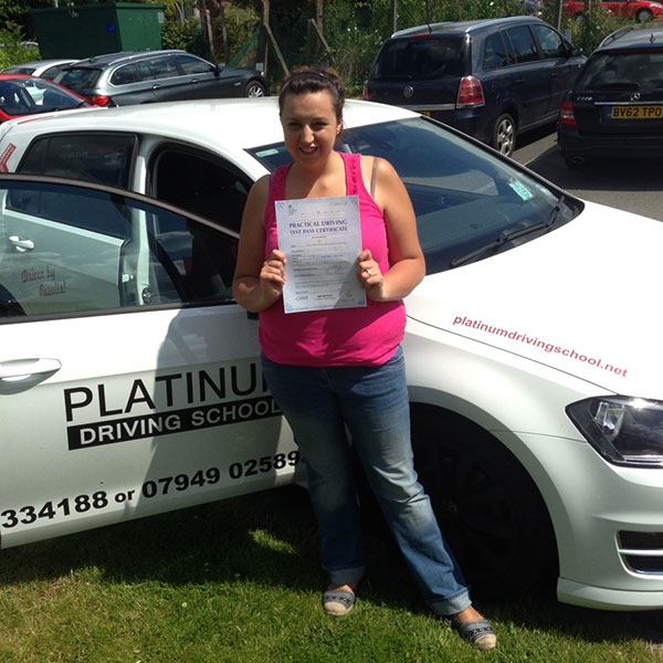 Automatic driving lessons help Georgina pass her driving test