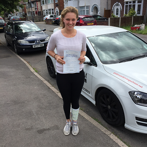 Audley, Warwick University student passed her driving test
